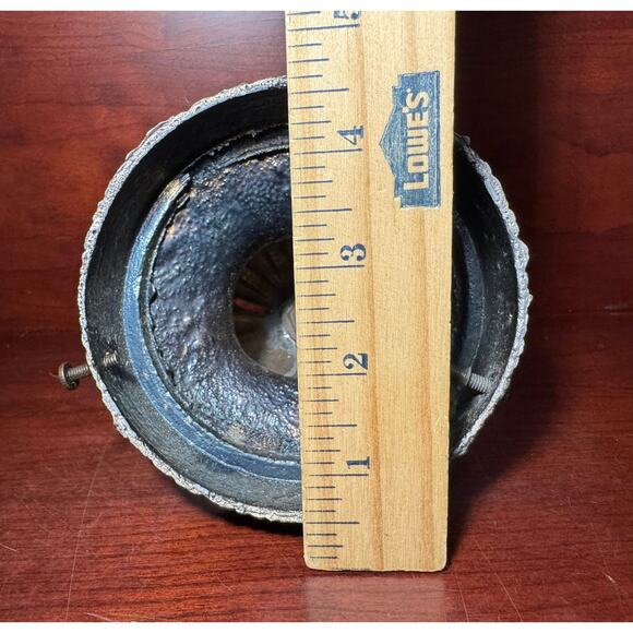 Antique Victorian Cast Bronze Light Fixture Shade Holder 4” Shade Fit Part Only - Picture 4 of 7